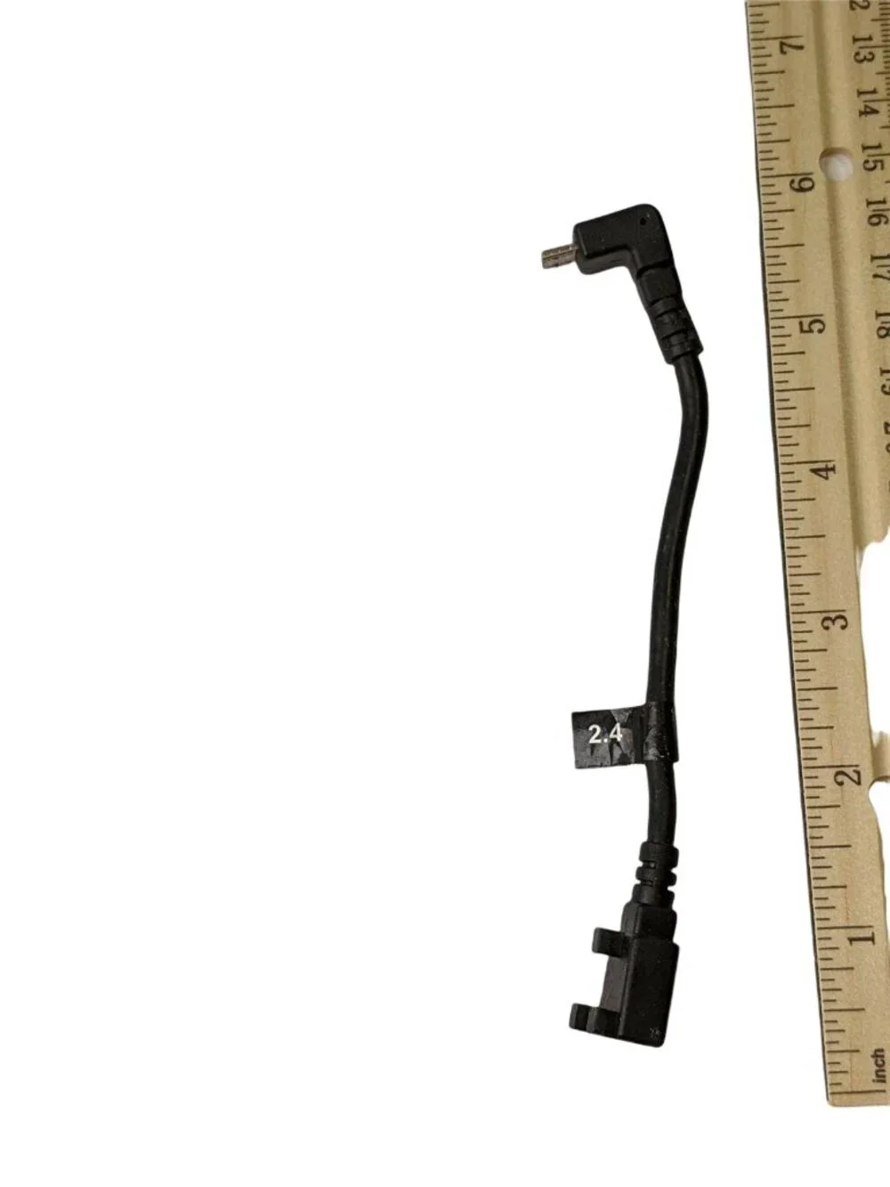 Right-Angle Micro USB Male To Female Extension Cable Adapter Black 6.5 Inches Lo